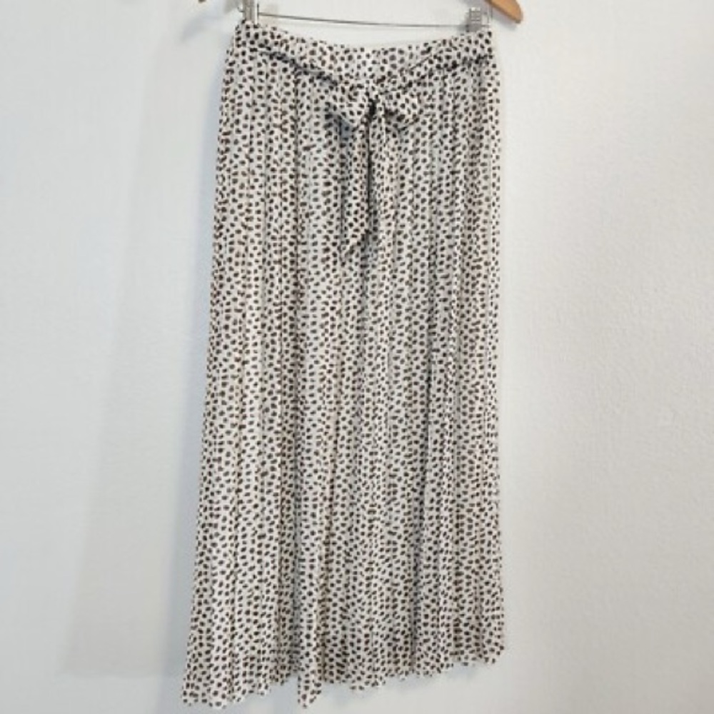 Joie Black and White Polka Dot A-Line Skirt